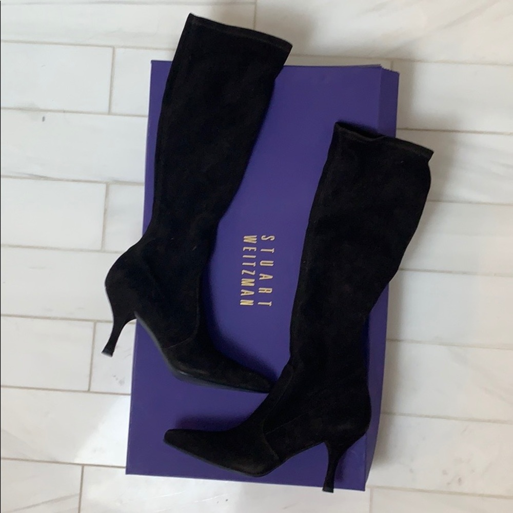Stuart Weitzman tall stretch suede boot, size 7